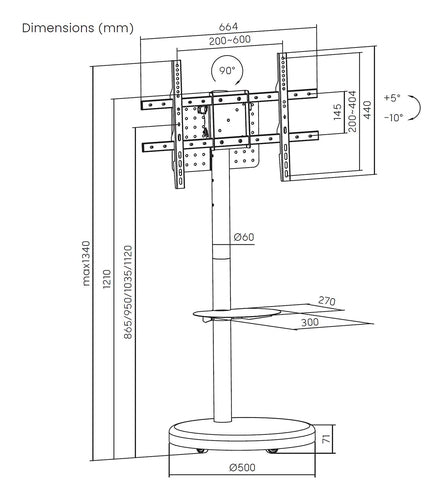 Soporte de suelo Aisens FT86TRE-303 vista 6