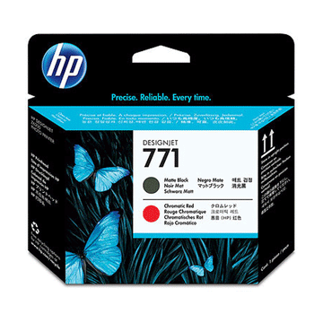 Cabezal de impresión HP 771 negro mate/rojo cromático