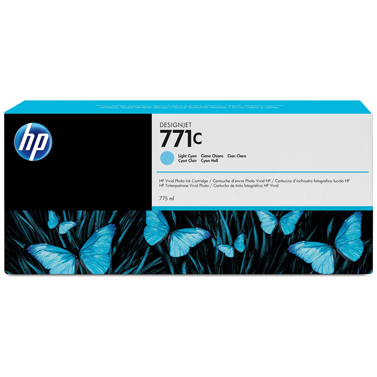 Tinta Original HP 771 Cian Claro DesignJet Z6200