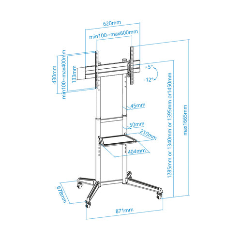 Soporte de suelo TOOQ FS1170M-B vista 6
