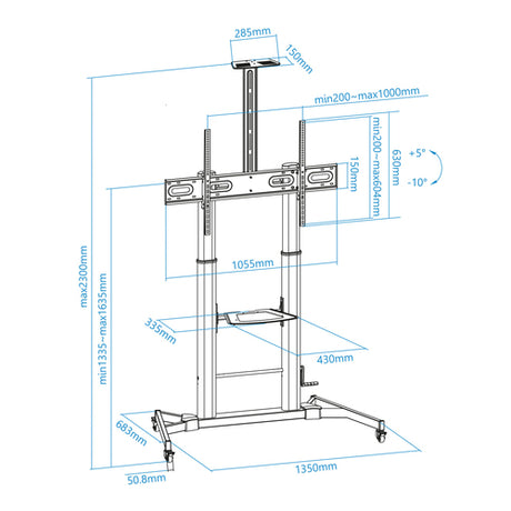 Soporte de suelo TOOQ FS20400HM-B vista 5