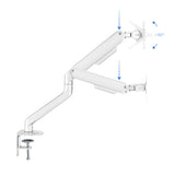 Brazo para monitor TOOQ DB4032TNR-W vista 3