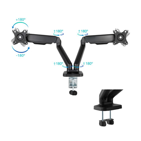 Brazo para monitor TOOQ DB5132TNR-B vista 3