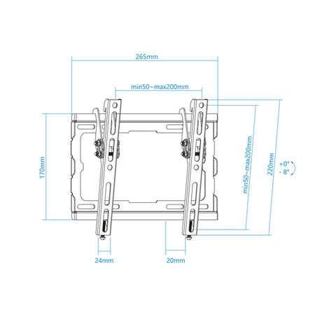 Soporte de pared TOOQ LP1044T-B vista 3