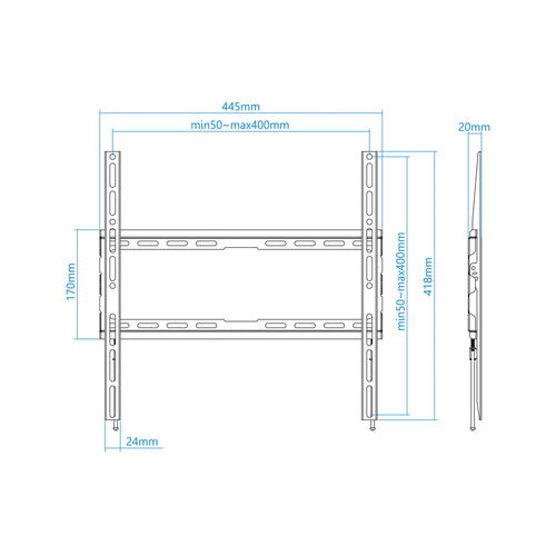 Soporte de pared TOOQ LP1070F-B vista 3