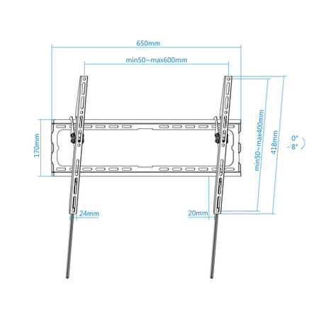Soporte de pared TOOQ LP1081T-B vista 3