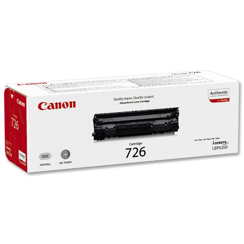 Tóner Canon CRG726 3483B002AA Negro LBP6200
