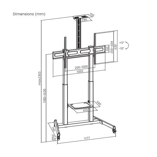 Soporte de suelo Aisens FT100TE-403 vista 6