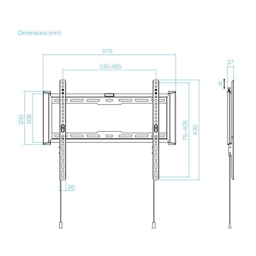 Soporte de pared TOOQ LP1073F-B vista 6