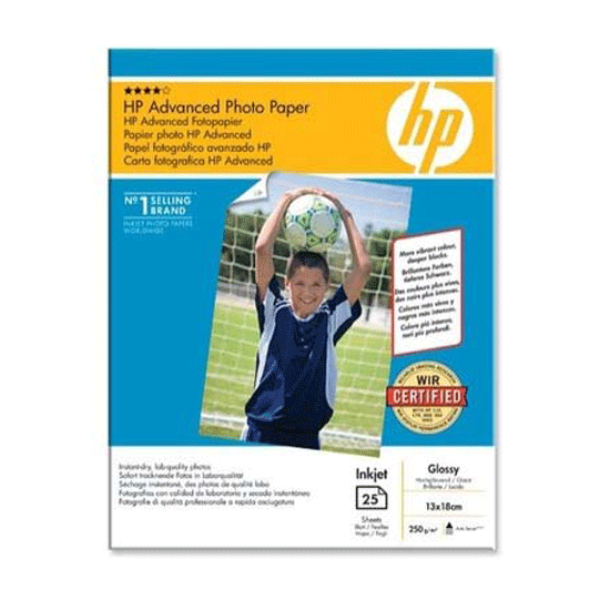 Papel Fotografico Hp Satinado Avanzado 13x18 25 Hojas