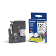 C. Laminada Superadhesiva 12mmx8m Blanco/Negro Brother TZ-S231