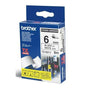 C. Laminada Superadhesiva 6mmx8m Blanco/Negro Brother TZ-S211