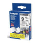 C. Laminada Superadhesiva 9mmx8m Blanco/Negro Brother TZ-S221