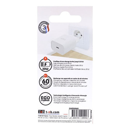 Cargador TNB CHPD20W2 20W blanco imagen 6