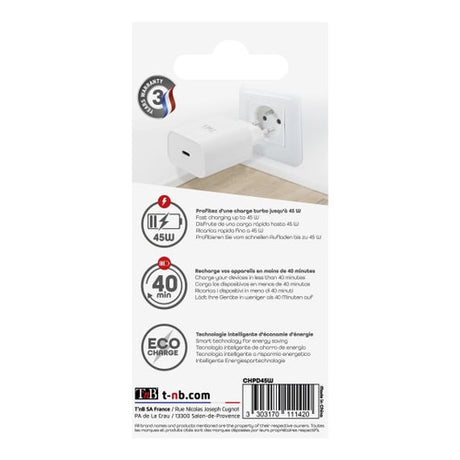 Cargador TNB CHPD45W 45W blanco imagen 5