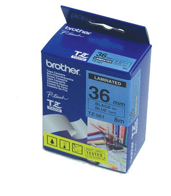 C. Laminada 36mmx8m Azul/Negro Brother TZ-561
