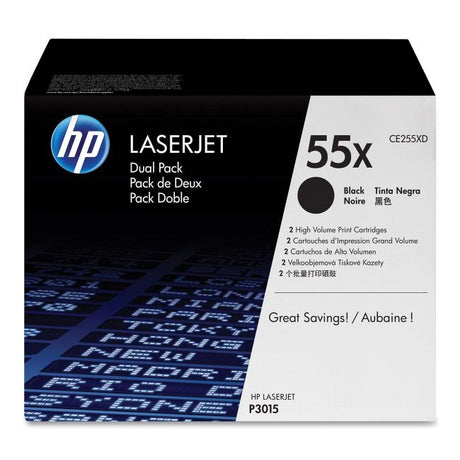 Pack Tóner HP 55X CE255XD 2 Ud.