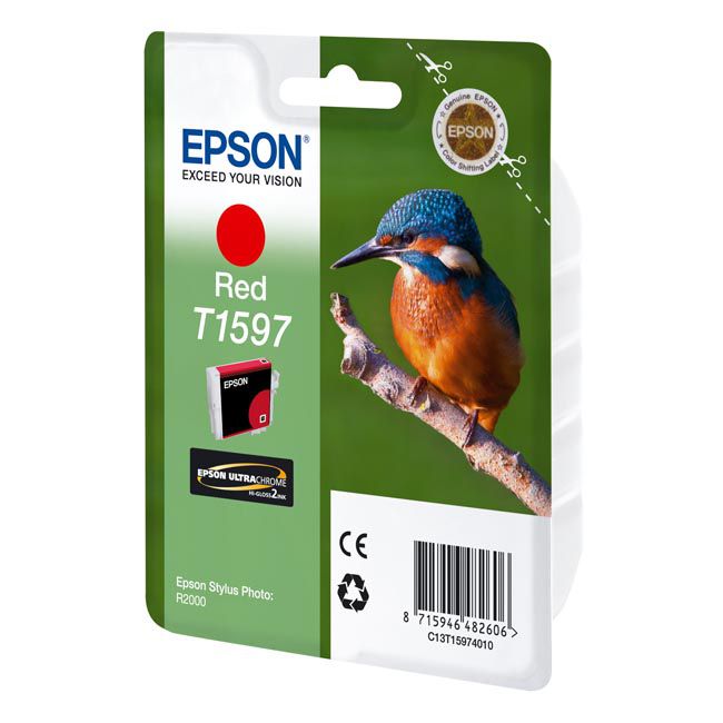Cartucho Tinta Epson T1597 Rojo Stylus Photo R2000