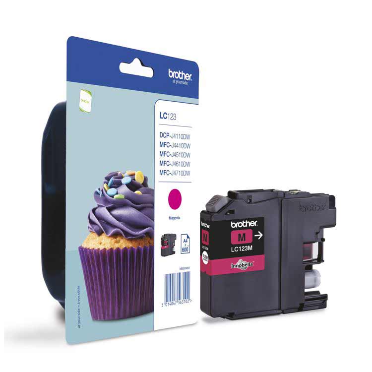 TINTA MAGENTA BROTHER LC123M MFCJ4410DW/MFCJ4510DW MFCJ4710DW