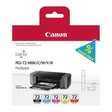Multipack de Tinta Color PGI-72 5 Colores Canon