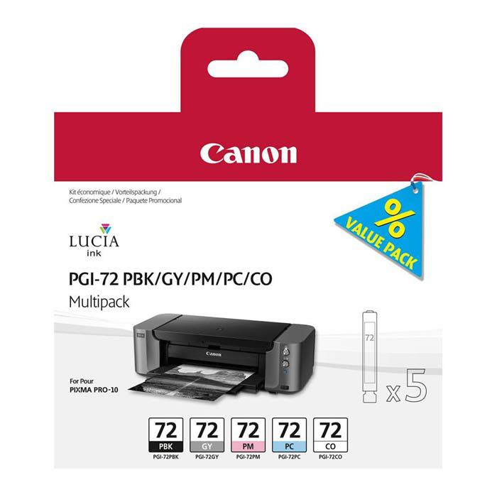 Multipack de Tinta Color PGI-72 Pack 5 Colores Canon