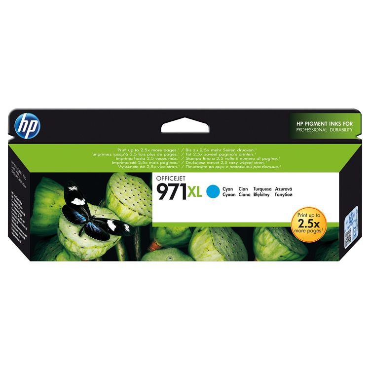 Tinta HP 971XL CN626AE Cian Original