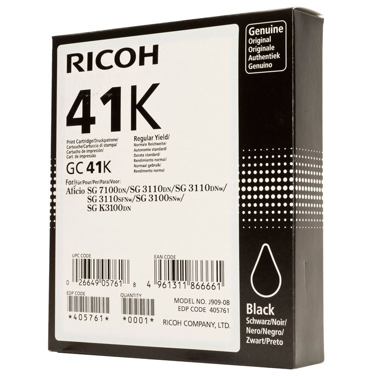 Tinta De Gel Negra GC-41K Ricoh SG2110N Alta Capacidad