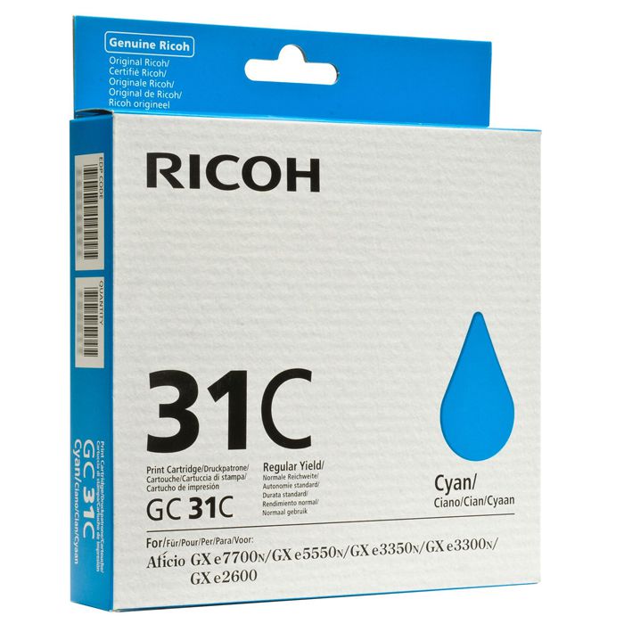 Tinta Ricoh GC31C cian