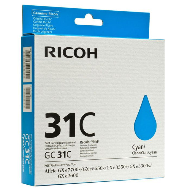 Tinta Ricoh GC31C cian