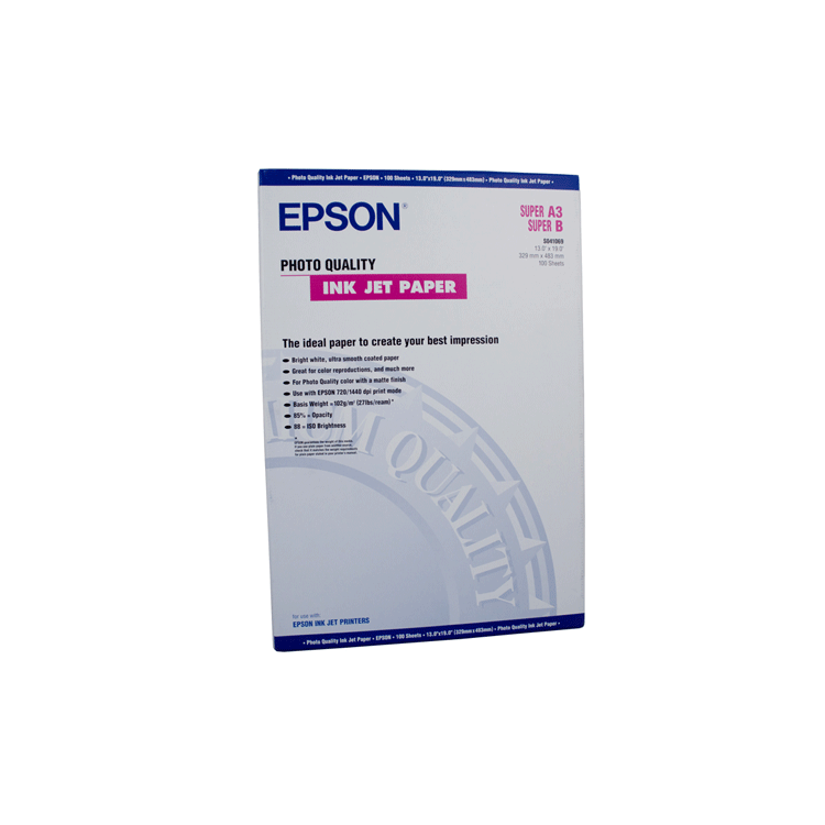 Papel Fotografico Epson Inkjet A3+ 102GR C13S041069