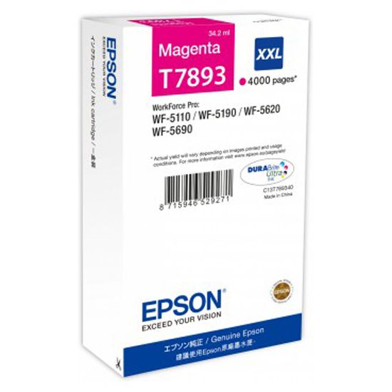 Tinta magenta Epson T7893 XXL Serie WF-5000