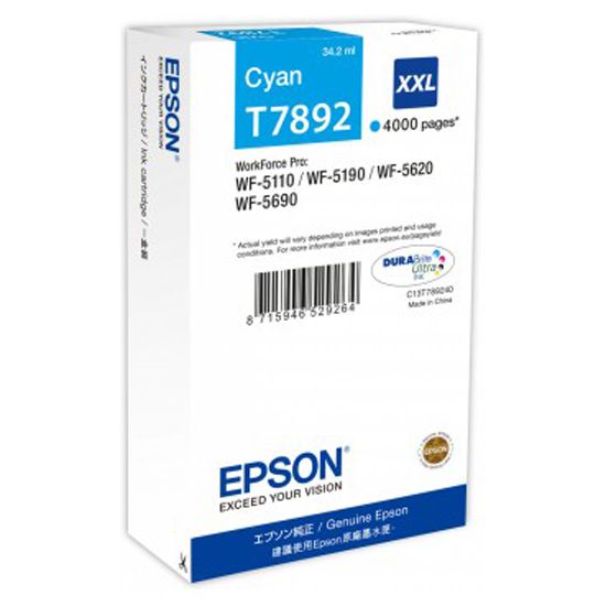 Tinta Cian Epson T7892 XXL Serie WF-5000