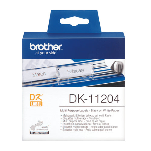 Brother DK-11204 Etiquetas Adhesivas Multipropósito 17x54mm imagen 1