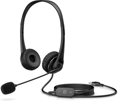 Auriculares HP USB G2 estéreo USB-A negros — vista 2
