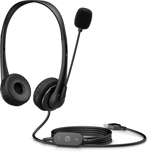 Auriculares HP USB G2 estéreo USB-A negros — vista 3