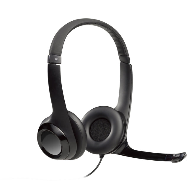Auriculares Logitech H390 USB-A con micrófono negros — vista 1