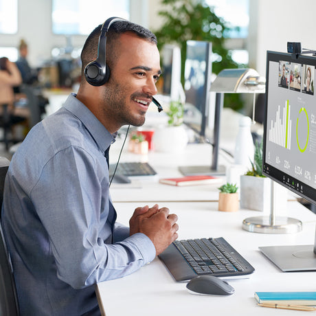 Auriculares Logitech H390 USB-A con micrófono negros — vista 2