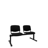 Bancada para sala de espera Piqueras y Crespo Bancada Iso Aran - 2 plazas - Negro