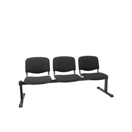 Bancada para sala de espera Piqueras y Crespo Bancada Iso Aran - 3 plazas - Negro