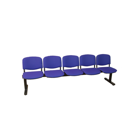 Bancada para sala de espera Piqueras y Crespo Bancada Iso Aran - 5 plazas - Azul