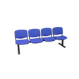 Bancada para sala de espera Piqueras y Crespo Bancada Iso Aran - 4 plazas - Azul