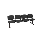 Bancada para sala de espera Piqueras y Crespo Bancada Iso Aran - 4 plazas - Negro