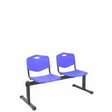 Bancada para sala de espera Piqueras y Crespo Bancada Iso Plastic Pvc - 2 plazas - Azul