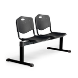 Bancada para sala de espera Piqueras y Crespo Bancada Iso Plastic Pvc - 2 plazas - Negro