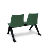 Bancada para sala de espera Piqueras y Crespo Bancada Orgaz Pvc - 2 plazas - Verde