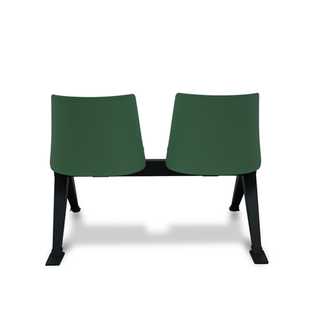 Bancada para sala de espera Piqueras y Crespo Bancada Orgaz Pvc - 2 plazas - Verde