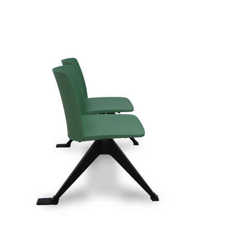 Bancada para sala de espera Piqueras y Crespo Bancada Orgaz Pvc - 2 plazas - Verde