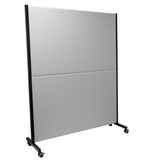 Biombo de oficina Piqueras y Crespo Valdeganga Bali con ruedas y freno - Gris
