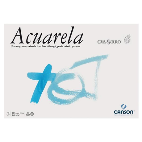 Bloc Canson Encolado Acuarela Gvarro 20H 240G 32,5X46CM