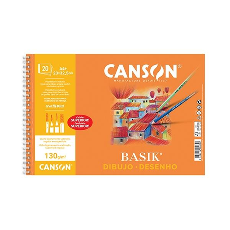 Bloc Canson de Dibujo Microperforado Basik 20H Liso 130G A4+